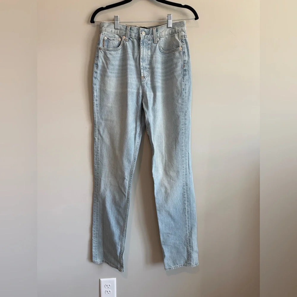 ASOS Tall Straight Light Blue Jeans 26 - Picture 2 of 8